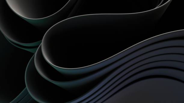 istock 3d Abstract Black Wavy Paper Background 2170006772