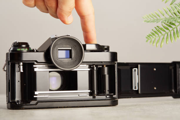 istock SLR Single-lens reflex professional film camera 2170008666