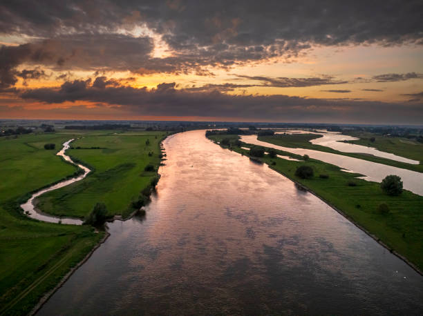 istock IJssel landscape during sunset seen from above 2170010268