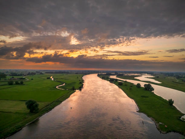 istock IJssel landscape during sunset seen from above 2170010301