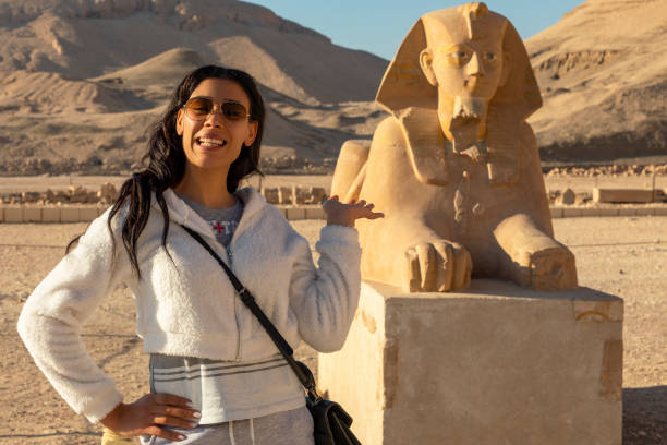 istock Luxor's Timeless Beauty: A Traveler's Encounter with Hatshepsut's Sphinx 2170012332