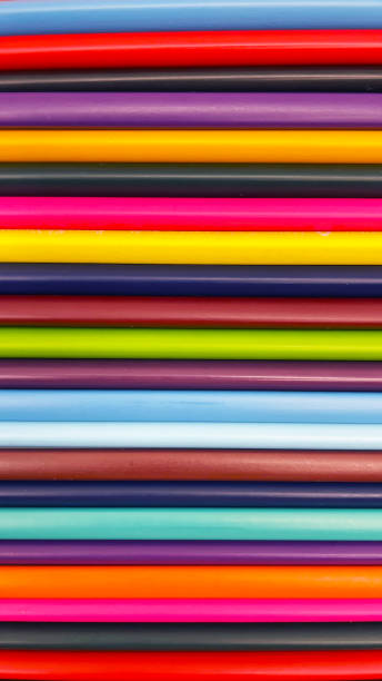 istock Colorful sharpened pencils are lined up on the table. 2170019352