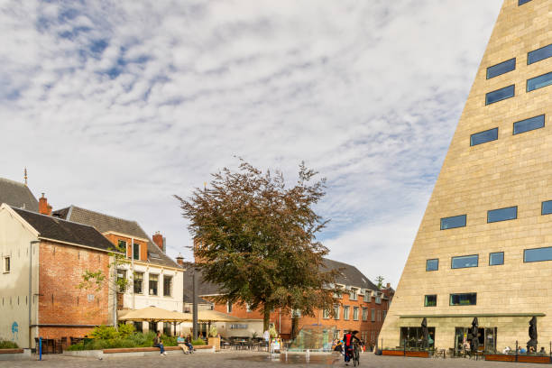 Groningen, The Netherlands - September 26, 2023: View at the Forum Groningen library in Groningen, The Netherlands