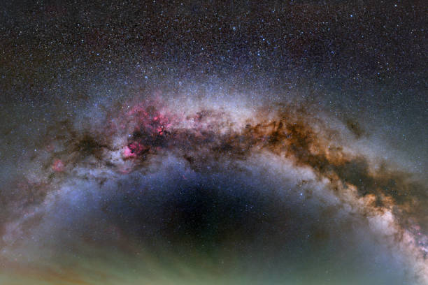Panoramic view of the Milky Way Galaxy with Vibrant Star Fields