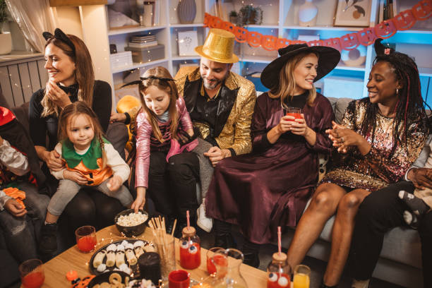 istock Halloween party at home 2170023121