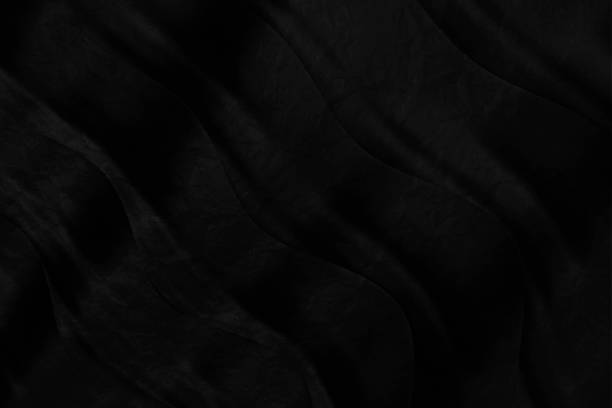 Black Background Abstract Marble Grunge Wave Pattern Crumpled Paper Slate Lava Suede Leather Texture Halloween Black Friday History Month Night Dark Backdrop Design Template for presentation, flyer, card, poster, brochure, banner