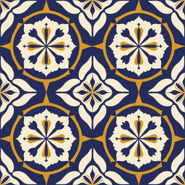 istock Yellow, blue and white luxury vector seamless pattern. Ornament, Traditional, Ethnic, Arabic, Turkish, Indian motifs. Great for fabric and textile, wallpaper, packaging design or any desired idea. 2170030392