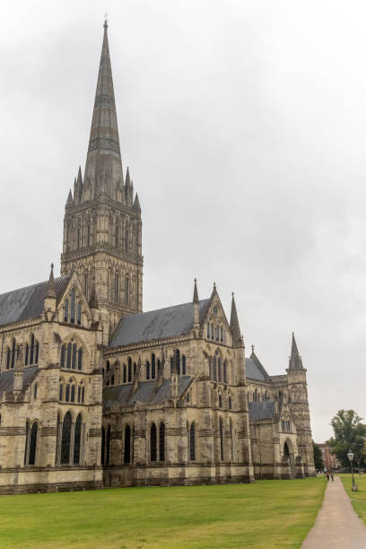 The interior of the gothic style cathedral in Worcester, UK