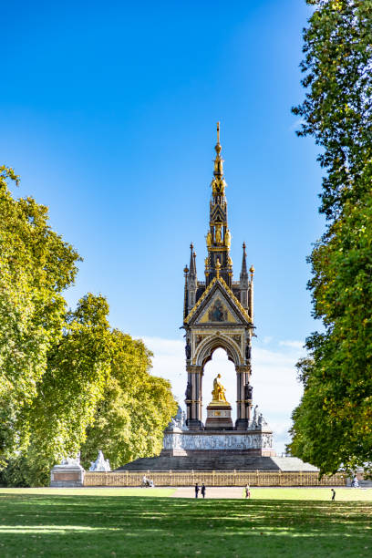 September sunny day in London next to Albert Memorial Hyde Park London England England