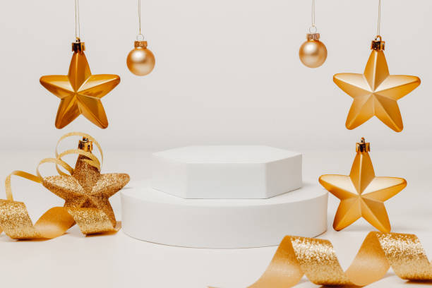 istock Festive glitter luxury Christmas background for product presentation 2170044317