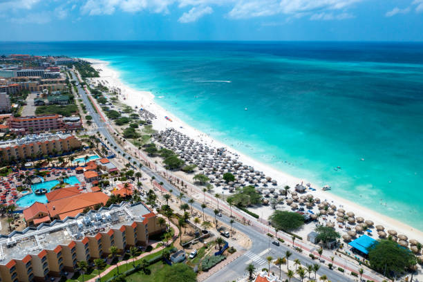 istock Aerial view of Eagle Beach, Aruba 2170047701