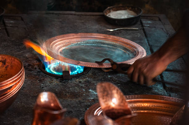 istock Copper work, which is an old tradition, is made by shooting with fire and hand. 2170050711
