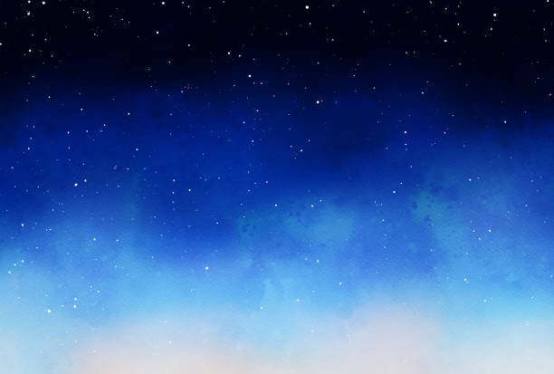 istock Beautiful night sky watercolor style illustration 2170050991