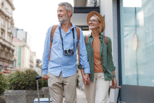 istock Adventurous mature couple on a journey 2170059486