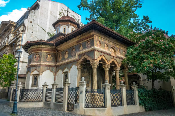 istock Stavropoleos Monastery, also known as Stavropoleos Church in central Bucharest, Romania 2170060272