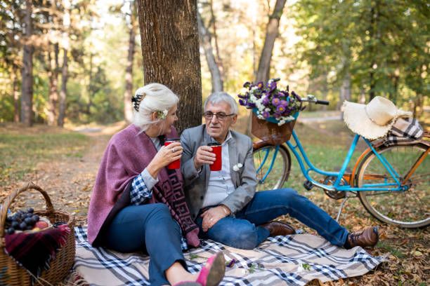 istock Senior couple having picnic 2170064999