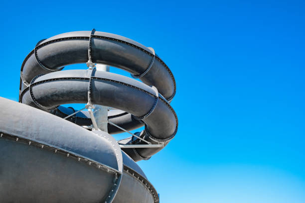black pipes tunnels slides water park rides
