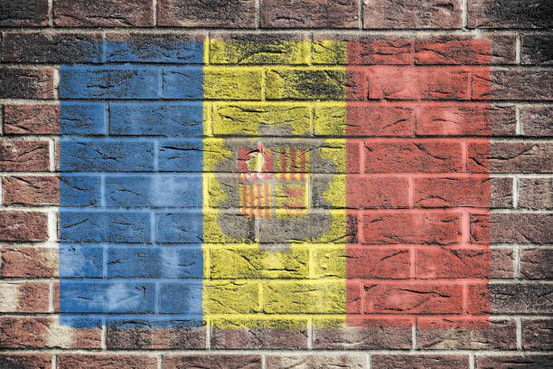 istock Andorra flag on a brick wall background 2170072224