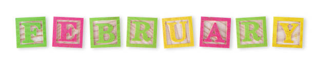 istock February concept with childs wood blocks 2170072419