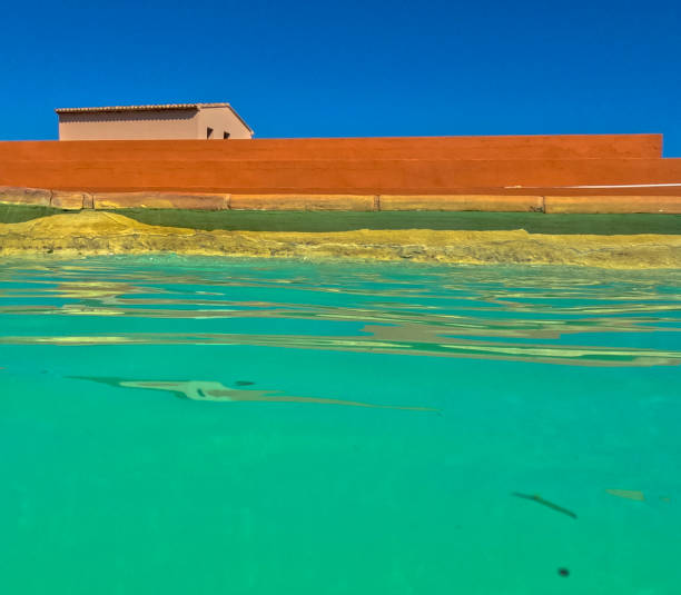 Beautiful outdoor swimming pool in hotel resort Alicante Spain