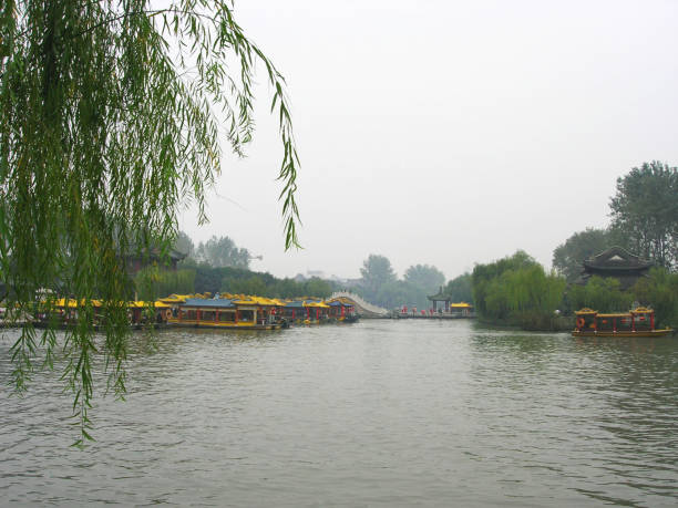 istock Boat trip in the garden lake 2170083579