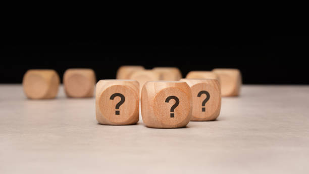 istock Wooden Dice featuring Question Marks designed for Exploration and Curiosity enhancement 2170084039