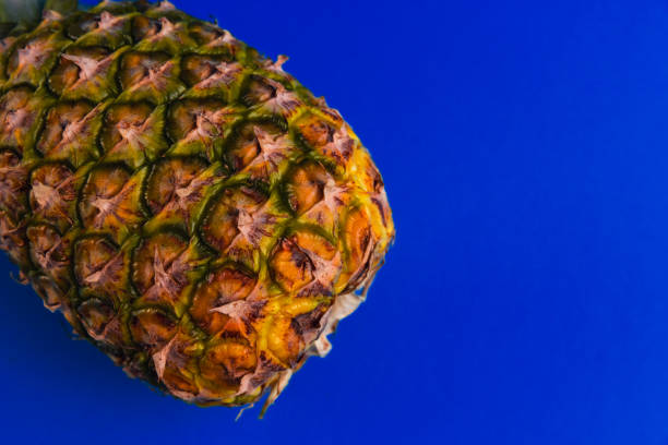 Sliced pineapple background.Close up view