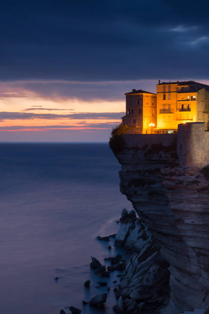 Bonifacio is a stunning medieval town perched dramatically on the southern cliffs of Corsica, overlooking the waters of the Mediterranean Sea.