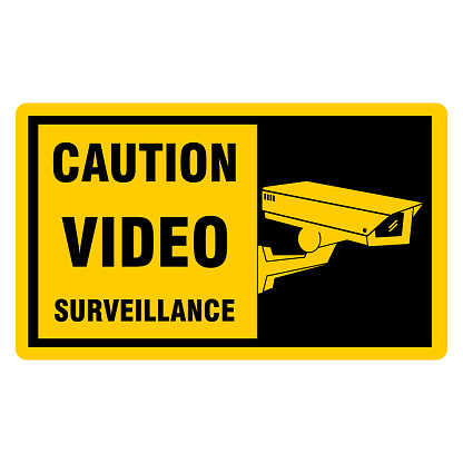 Cctv Label Cctv Label And Sign Vector Stock Illustration - Download Image Now ...