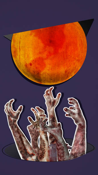 istock A hand reaching out to a moon with a dark background 2170117158