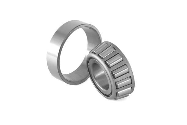 istock Stainless steel cylindrical roller bearing with an inner ring isolated on white background 2170117403
