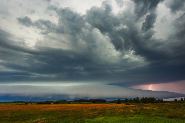 istock Supercell cloud storm structure. Landscape view of a storm 2170119851