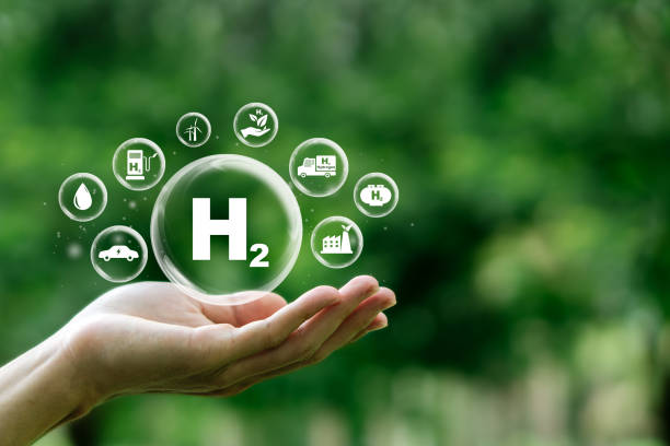 istock H2, Clean hydrogen energy concept on human hand. Environment. Eco-friendly industry. and alternative energy Future climate friendly energy solutions for net zero goals. 2170122477