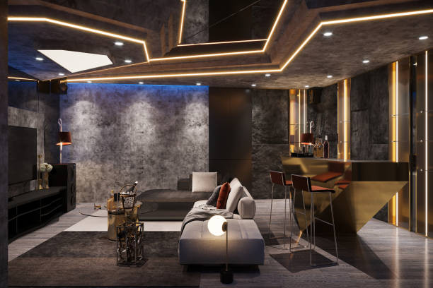 istock A cozy living room with sofas and warm lighting, inviting relaxation and leisure activities for the whole family. 2170123655