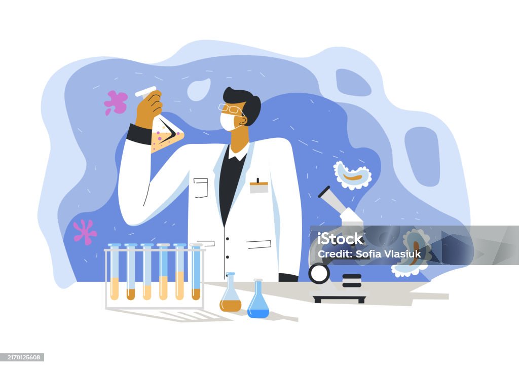 Lab Instrument Cut Out Laboratory Research And Analysis Vector Stock Illustration - Download ...