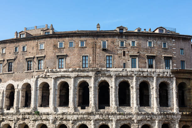 Details from theater Marcello, Rome, Italy