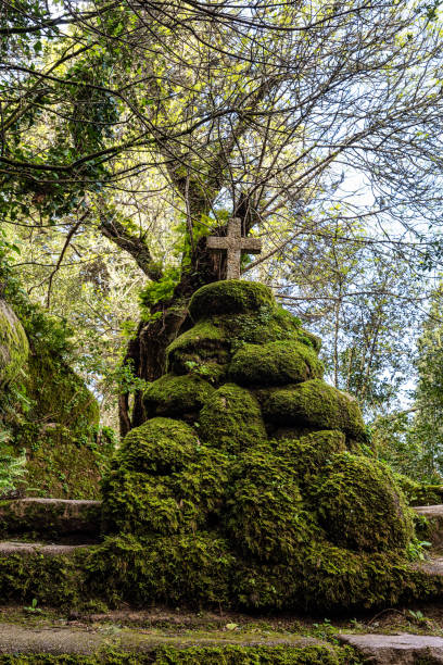 istock Abandoned and empty medieval Convento dos Capuchos in the Serra de Sintra National Park, Portugal 2170127890