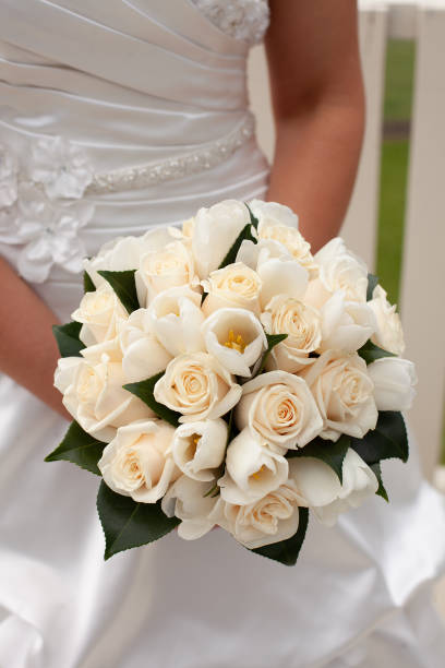 istock Beautiful bouquet of white roses 2170128078