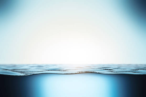 istock Calm ocean water with sunlight on the horizon. 3D Rendering 2170131244