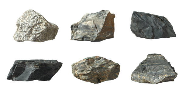istock Nature realistic rocks boulder cutout white backgrounds 3d render 2170132520