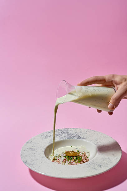istock The dish features a vibrant mixture of chopped vegetables, herbs, and a protein component (possibly meat or seafood), all tossed in a cold, tangy kvass-based dressing. Okroshka 2170133115