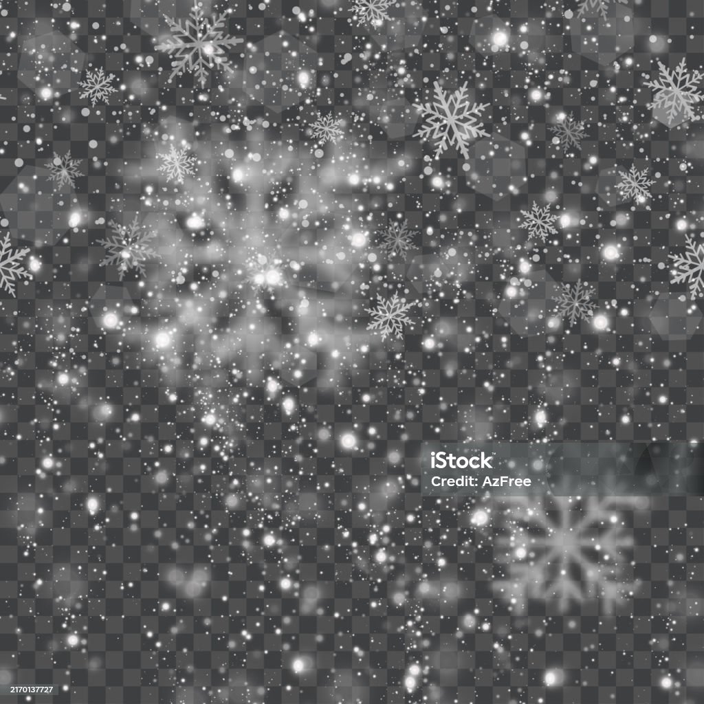 Snow Overlay Vector Transparent Snowflake Overlay For Winter Design Projects Vector Stock ...