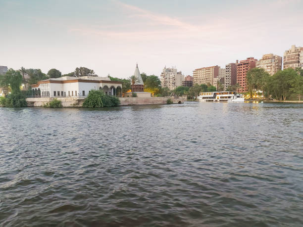 istock Sunset over El Rawda Island Nilometer, Nile River, Cairo City, Egypt 2170138264