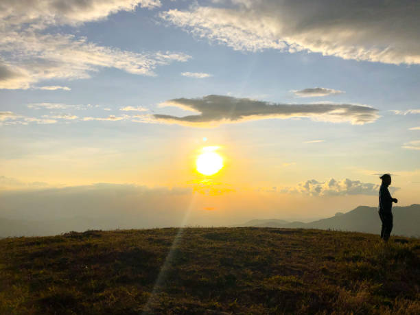 istock Sunset view on the top of the mountain 2170139884