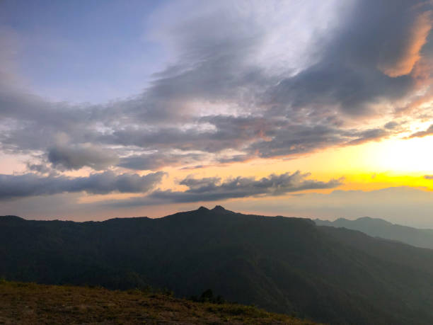 istock Sunset view on the top of the mountain 2170140107