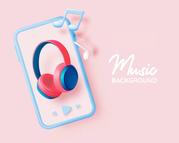 istock Modern Music Illustration with Headphones and Smartphone on Pink Background 2170141578