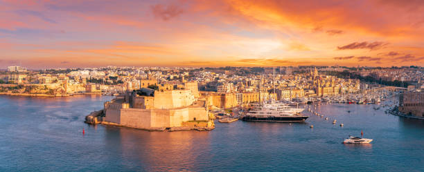 istock Landscape with Grand Harbour and Saint Angelo Fort in Valletta 2170142444
