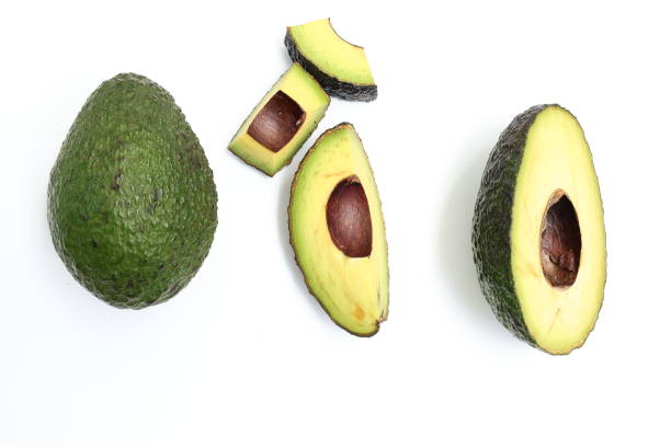 istock Avocado fruit, avocados fruits on white background 2170142600