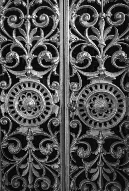 istock The vintage ancient lattice doors 2170143966