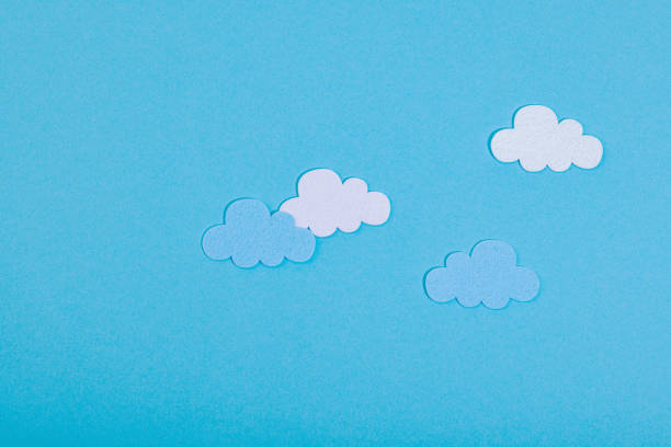 istock Weather symbols concept. Crocheted sun, clouds and moon. Handmade props, hobby, crafted decor 2170145168